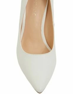 Ravella Wild White Smooth Heeled Shoes -Deals Shoes Store 862510960 7 720x928