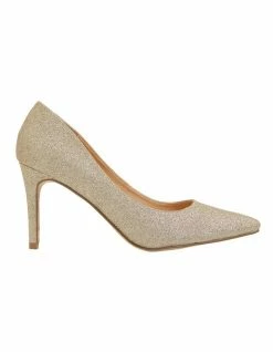 Ravella Wild Gold Glitter Heeled Shoes