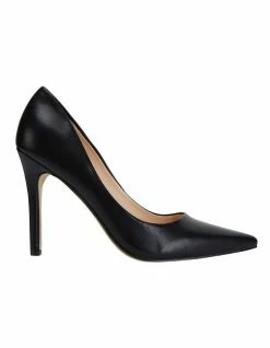 Ravella Harbour Black Smooth Heeled Shoes