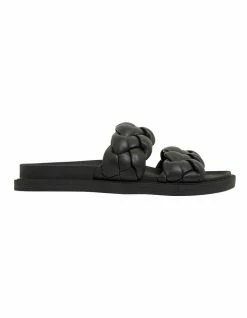 Ravella Gossip Black Smooth Sandals