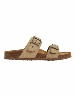 Ravella Decoy Taupe Fabric Sandals