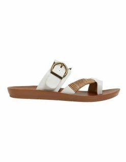 Sandler Geneva White Smooth Sandals