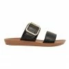 Sandler Garnet Black Smooth Sandals