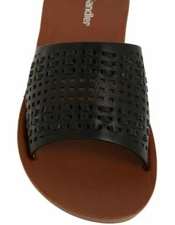 Sandler Grid Black Smooth Sandals -Deals Shoes Store 862607800 7 720x928