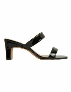 Sandler Hepburn Black Patent Sandals