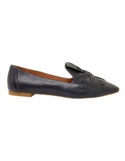 Sandler Rosco Navy Glove Flat Shoes