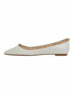 Pink Inc Iggy White Kid/Nude Flat Shoes 9 Pink Inc Iggy White Kid/Nude Flat Shoes -Deals Shoes Store 863179210 3 720x928