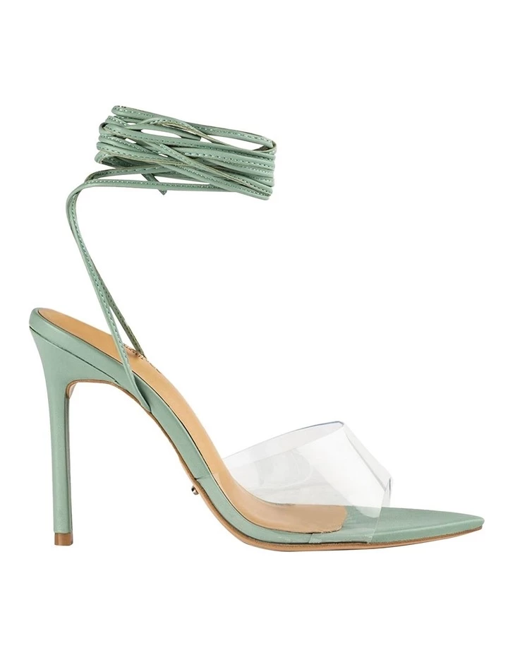 Tony Bianco Mistique Clear Vinylite/Mint Nappa Heels 1 Tony Bianco Mistique Clear Vinylite/Mint Nappa Heels