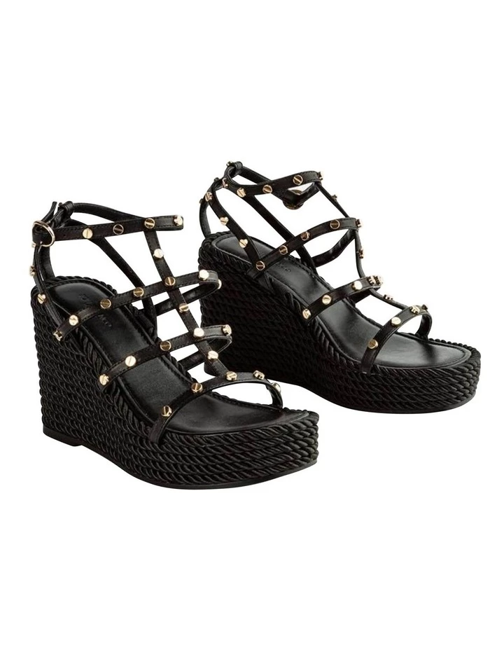 Tony Bianco Porscha Black Como Wedges 2 Tony Bianco Porscha Black Como Wedges - Image 2