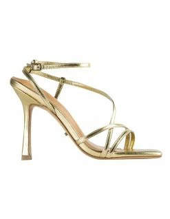 Tony Bianco Franci Gold Nappa Metallic Heels