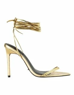 Tony Bianco Millie Gold Foil Heels