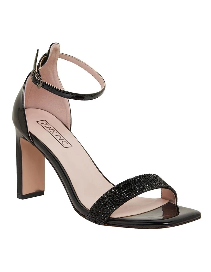 Pink Inc Hope Black Patent Sandals 2 Pink Inc Hope Black Patent Sandals - Image 2