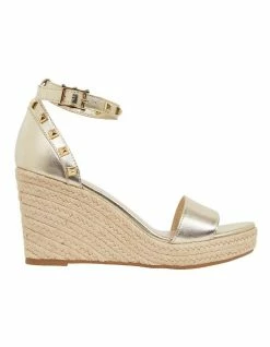 Pink Inc Shadow Soft Gold Glove Sandals