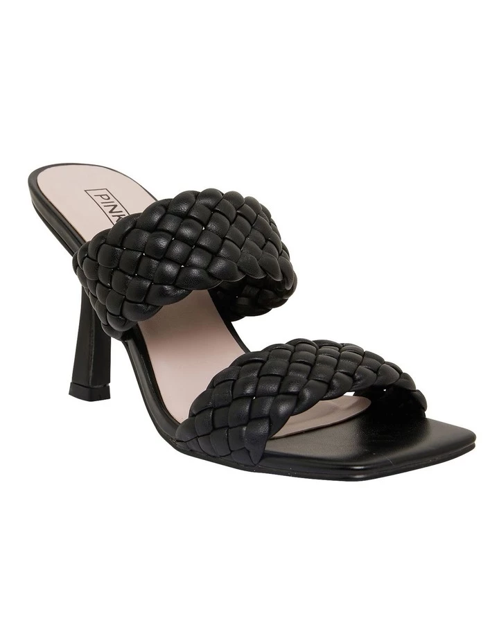 Pink Inc Jacinta Black Weave Glove Sandals 2 Pink Inc Jacinta Black Weave Glove Sandals - Image 2