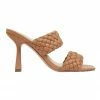Pink Inc Jacinta Dark Camel Weave Glove Sandals
