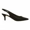 Alan Pinkus Teagan Black Fabric Heeled Shoes