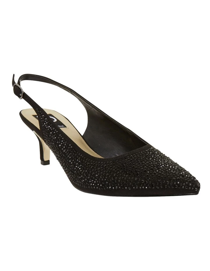 Alan Pinkus Teagan Black Fabric Heeled Shoes 2 Alan Pinkus Teagan Black Fabric Heeled Shoes - Image 2