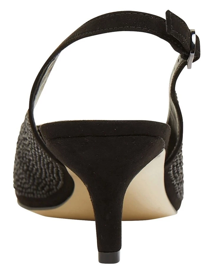 Alan Pinkus Teagan Black Fabric Heeled Shoes 5 Alan Pinkus Teagan Black Fabric Heeled Shoes - Image 5