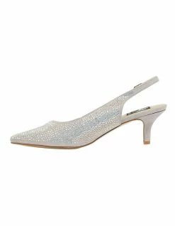 Alan Pinkus Teagan Silver Fabric Heeled Shoes 9 Alan Pinkus Teagan Silver Fabric Heeled Shoes -Deals Shoes Store 866104300 3 720x928