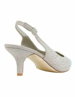 Alan Pinkus Teagan Silver Fabric Heeled Shoes 10 Alan Pinkus Teagan Silver Fabric Heeled Shoes -Deals Shoes Store 866104300 4 720x928