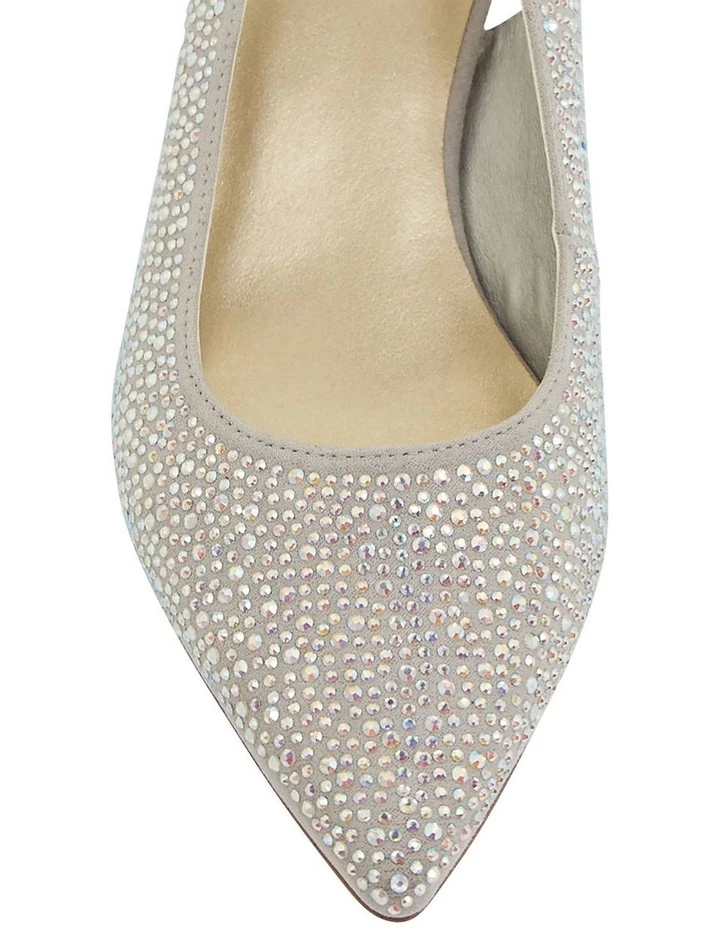 Alan Pinkus Teagan Silver Fabric Heeled Shoes 6 Alan Pinkus Teagan Silver Fabric Heeled Shoes - Image 6
