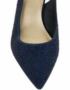 Alan Pinkus Teagan Navy Fabric Heeled Shoes -Deals Shoes Store 866104390 6 720x928