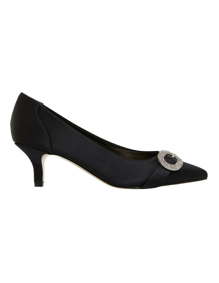 Alan Pinkus Tina Black Satin Heeled Shoes 1 Alan Pinkus Tina Black Satin Heeled Shoes