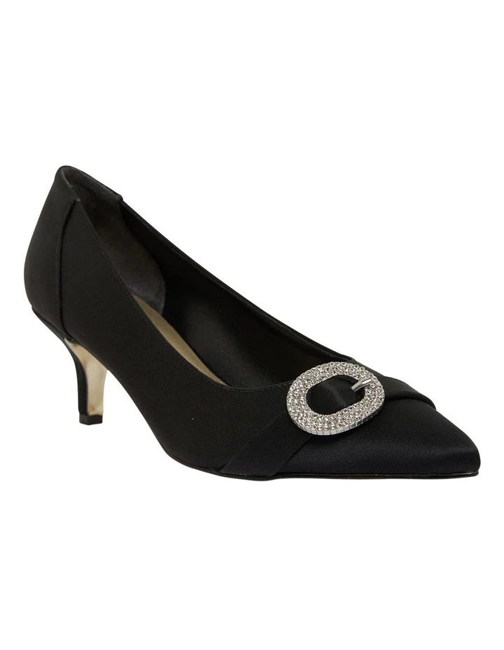 Alan Pinkus Tina Black Satin Heeled Shoes 2 Alan Pinkus Tina Black Satin Heeled Shoes - Image 2