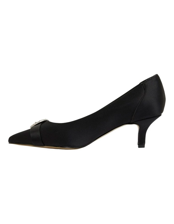 Alan Pinkus Tina Black Satin Heeled Shoes 3 Alan Pinkus Tina Black Satin Heeled Shoes - Image 3