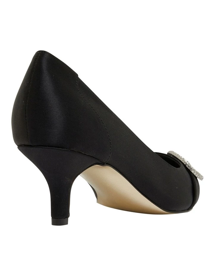 Alan Pinkus Tina Black Satin Heeled Shoes 4 Alan Pinkus Tina Black Satin Heeled Shoes - Image 4