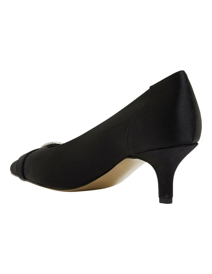 Alan Pinkus Tina Black Satin Heeled Shoes 7 Alan Pinkus Tina Black Satin Heeled Shoes - Image 7