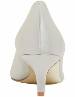 Alan Pinkus Tina Silver Satin Heeled Shoes -Deals Shoes Store 866104750 5 720x928