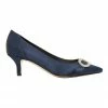 Alan Pinkus Tina Bright Navy Satin Heeled Shoes
