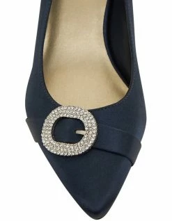 Alan Pinkus Tina Bright Navy Satin Heeled Shoes -Deals Shoes Store 866104840 6 720x928