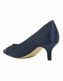 Alan Pinkus Tina Bright Navy Satin Heeled Shoes -Deals Shoes Store 866104840 7 720x928