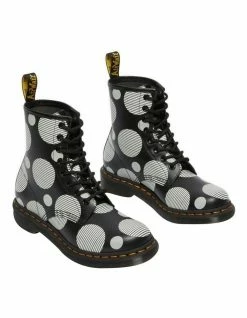 Dr Martens 1460 Black Leather Polka Dot Boot -Deals Shoes Store 866122390 4 720x928