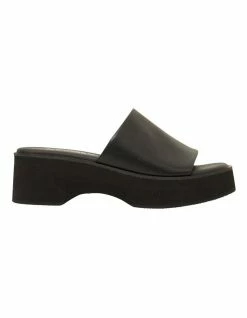 Ravella Fiasco Black Smooth Sandals