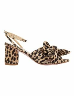 Pink Inc Secret Leopard Fabric Sandals