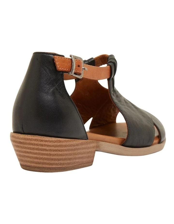 Easy Steps Laguna Black/Cognac Glove Sandals 3 Easy Steps Laguna Black/Cognac Glove Sandals - Image 3