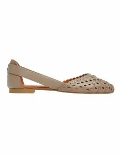 Sandler Ranya Taupe Glove Flat Shoes