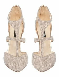 Nine West T Strap Gold Pumps -Deals Shoes Store 869581360 3 1 720x928