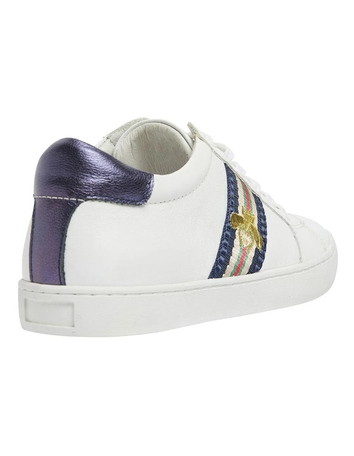 Jane Debster Belem White/Navy Nappa Sneakers 4 Jane Debster Belem White/Navy Nappa Sneakers - Image 4