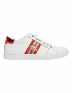 Jane Debster Belem White/Red Nappa Sneakers