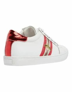 Jane Debster Belem White/Red Nappa Sneakers -Deals Shoes Store 870134950 4 720x928