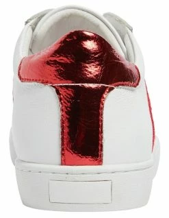 Jane Debster Belem White/Red Nappa Sneakers -Deals Shoes Store 870134950 5 720x928