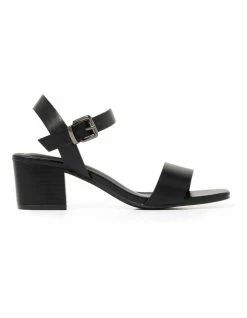 Forever New Norelle Black Block Heel Sandal
