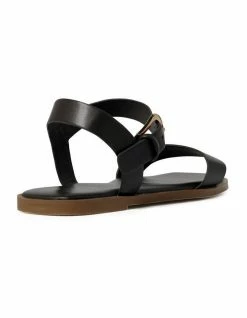 Forever New Connie Black Flat Sandal -Deals Shoes Store 871076170 871129180 3 720x928