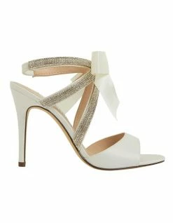 NINA Claudia Ivory Satin Sandals