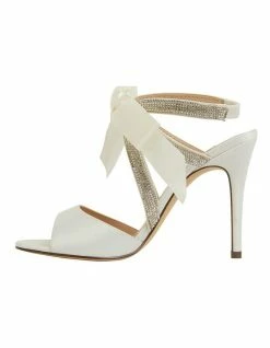 NINA Claudia Ivory Satin Sandals 9 NINA Claudia Ivory Satin Sandals -Deals Shoes Store 871763410 3 720x928