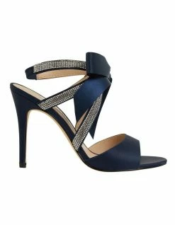 NINA Claudia New Navy Satin Sandals